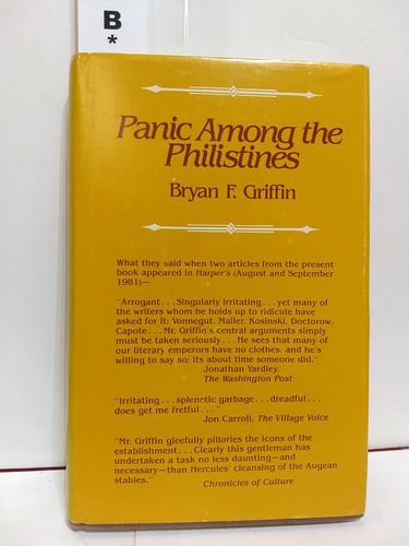 panic among the philistines [aug 01, 1983] griffin, bryan f.