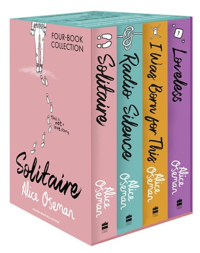 alice oseman four-book collection box set (solitaire, radio silence, i was born for this, loveless): tiktok made me buy it! from the ya prize winning author and creator of netflix series heartstopper [aug 19, 2021] oseman, alice