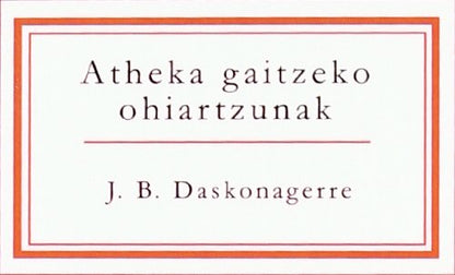 Atheka Gaitzeko Ohiartzunak