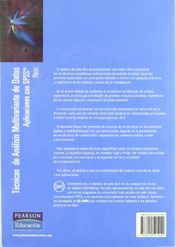 técnicas de analisís multivariante de datos: aplicaciones con spss (sin coleccion)