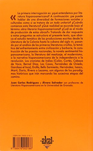 introducción al estudio de la literatura hispanoamericana: 111 (universitaria)