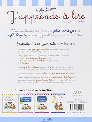 j'apprends a lire avec sami et julie. per la scuola elementare: dès 5 ans