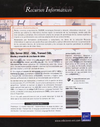 sql server 2012. sql, transact sql. diseño y creación de una base de datos