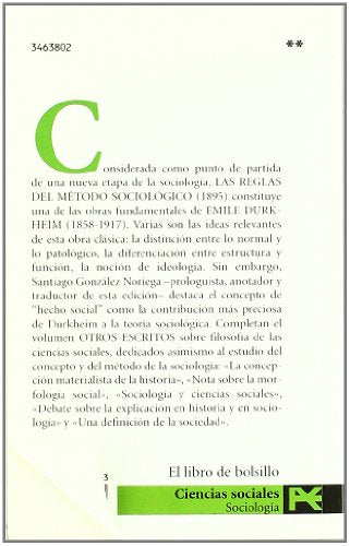 las reglas del método sociológico y otros escritos (el libro de bolsillo - ciencias sociales)