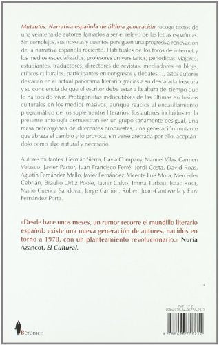 mutantes: antología de nueva narrativa (nova 20)