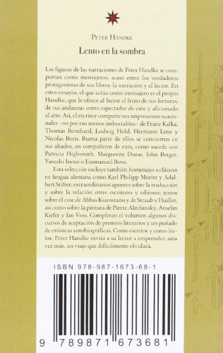 lento en la sombra: ensayos sobre literatura, arte y cine