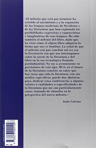 seis propuestas para el próximo milenio: 2 (biblioteca italo calvino)