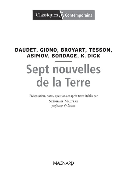 Sept nouvelles de la Terre: Quand la littérature éveille les consciences