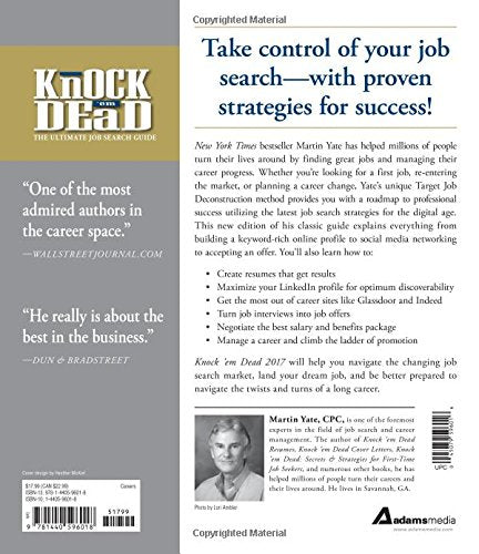 knock 'em dead 2017: the ultimate job search guide