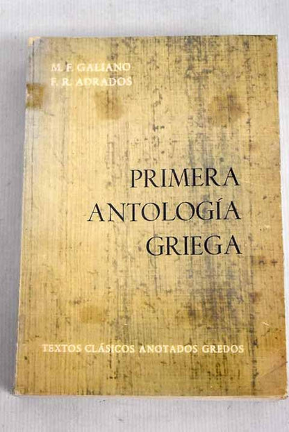 Primera antologia griega (anotado): 003 (VARIOS GREDOS)