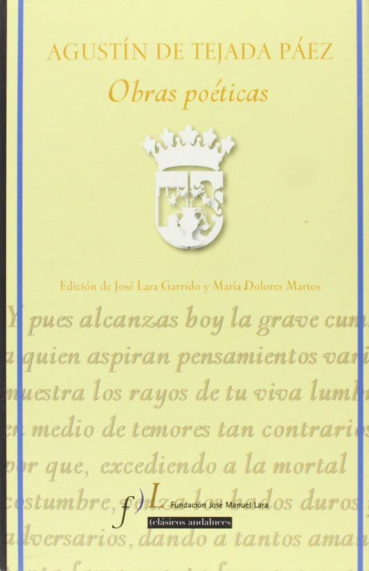 OBRAS POETICAS DE AGUSTIN DE TEJADA PAEZ (SIN COLECCION)