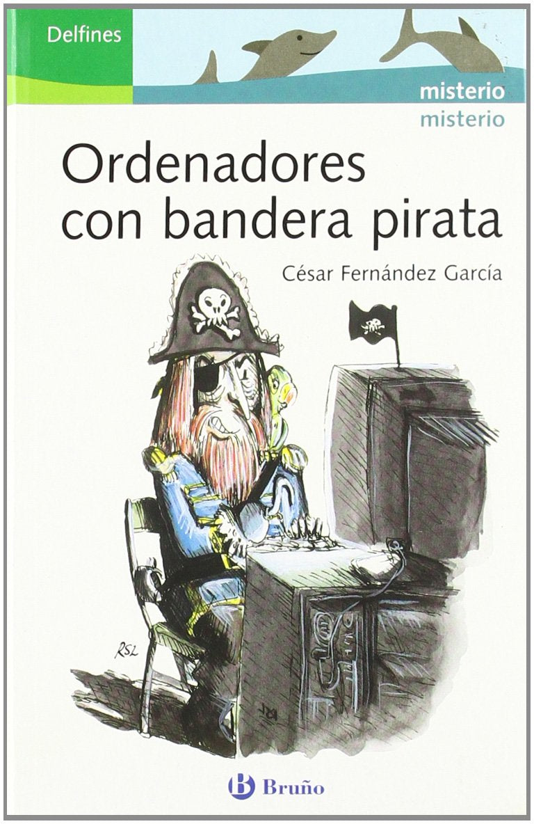 ordenadores con bandera pirata / computers with pirate flag: 6 (delfines / dolphins)