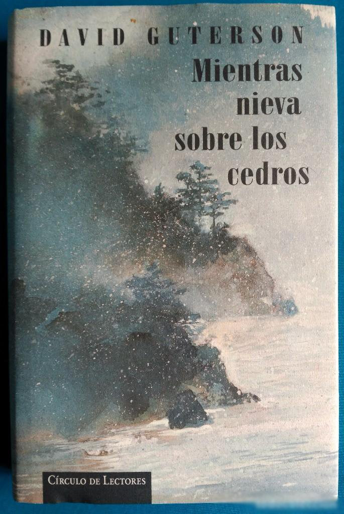 mientras nieva sobre los cedros