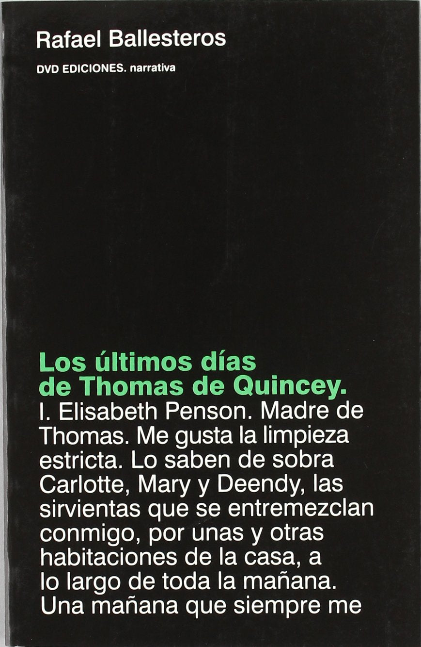 los últimos días de thomas de quincey