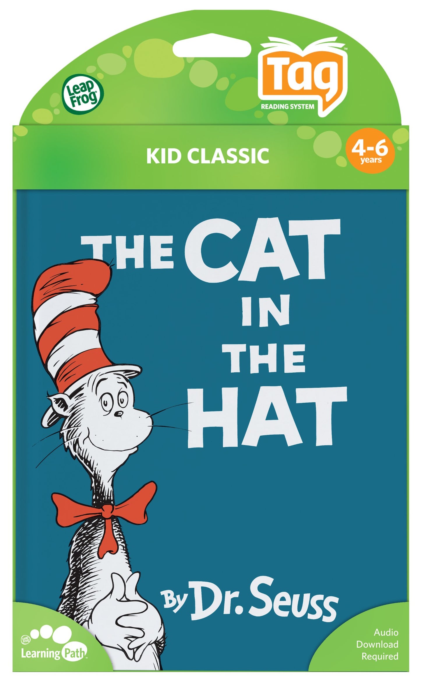 leapfrog - libro para etiquetas, diseño de gato en el sombrero