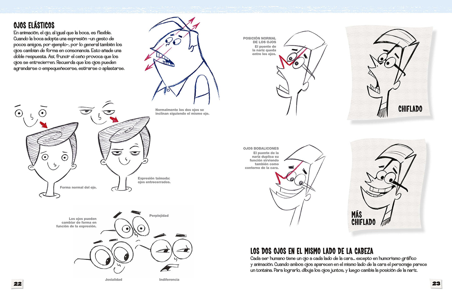 dibujar caricaturas cara y expresiones: cómo dibujar paso a paso cabezas y facciones divertidas (aprender a dibujar paso a paso)