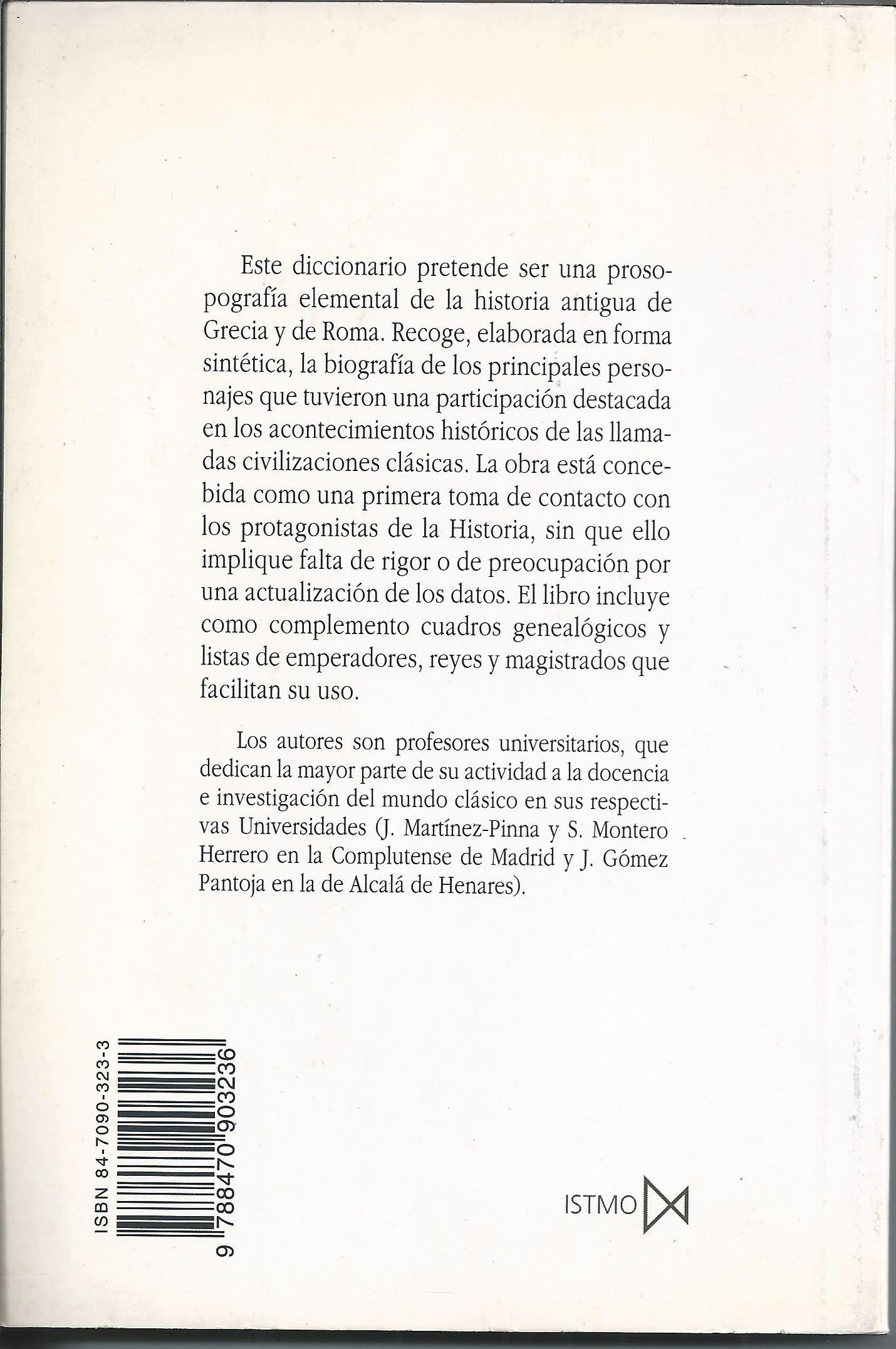 diccionario de personajes históricos griegos y romanos.: 139 (fundamentos)