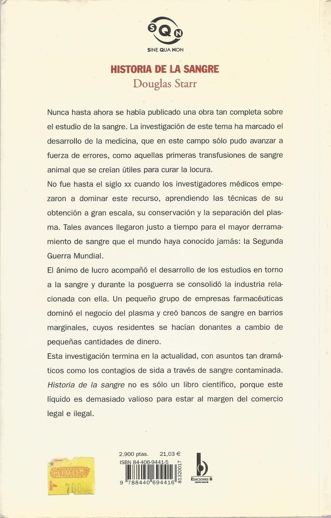 historia de la sangre