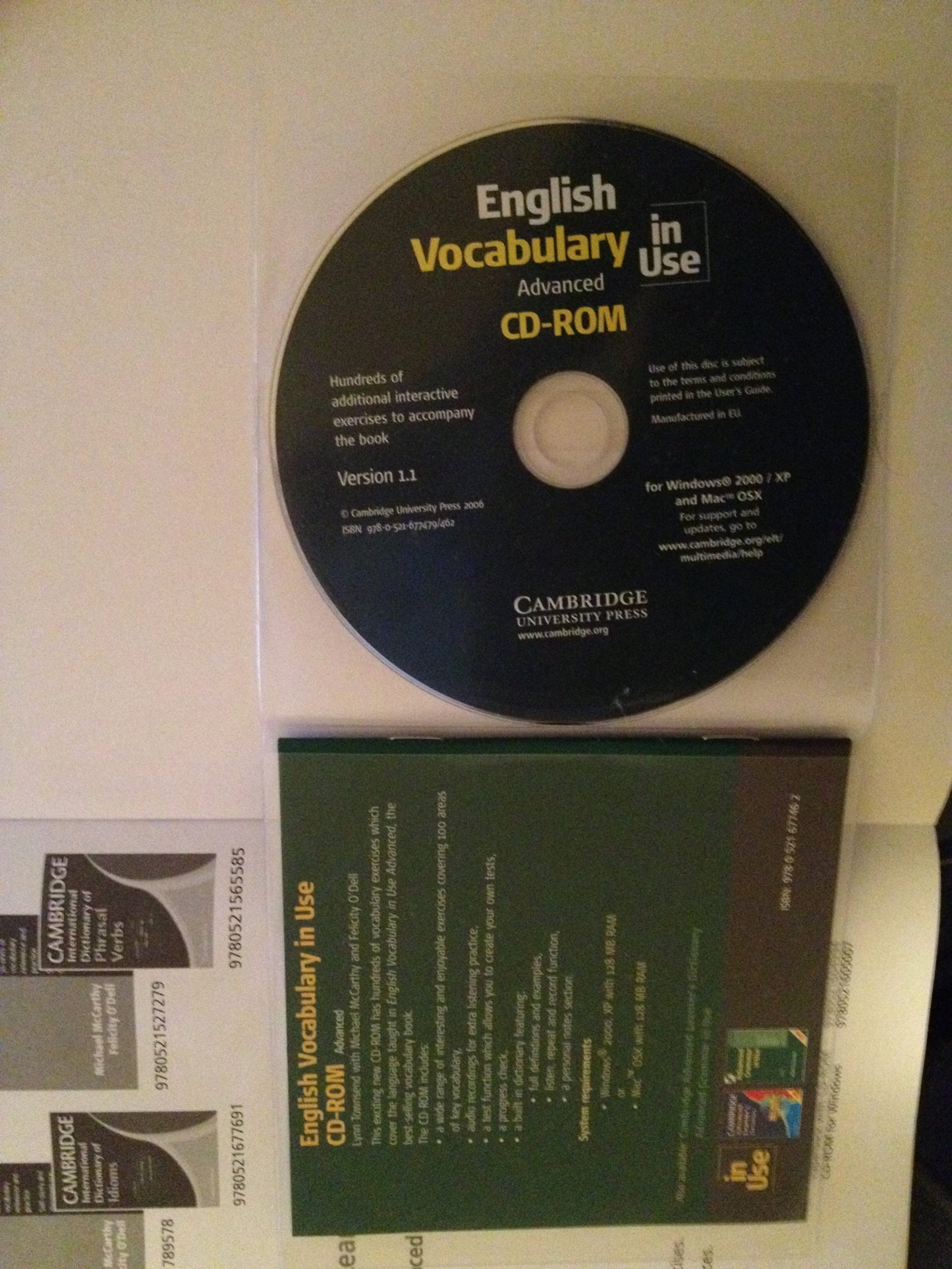 english vocabulary in use advanced with answers and cd-rom: 100 units of vocabulary reference and practice (sin coleccion)