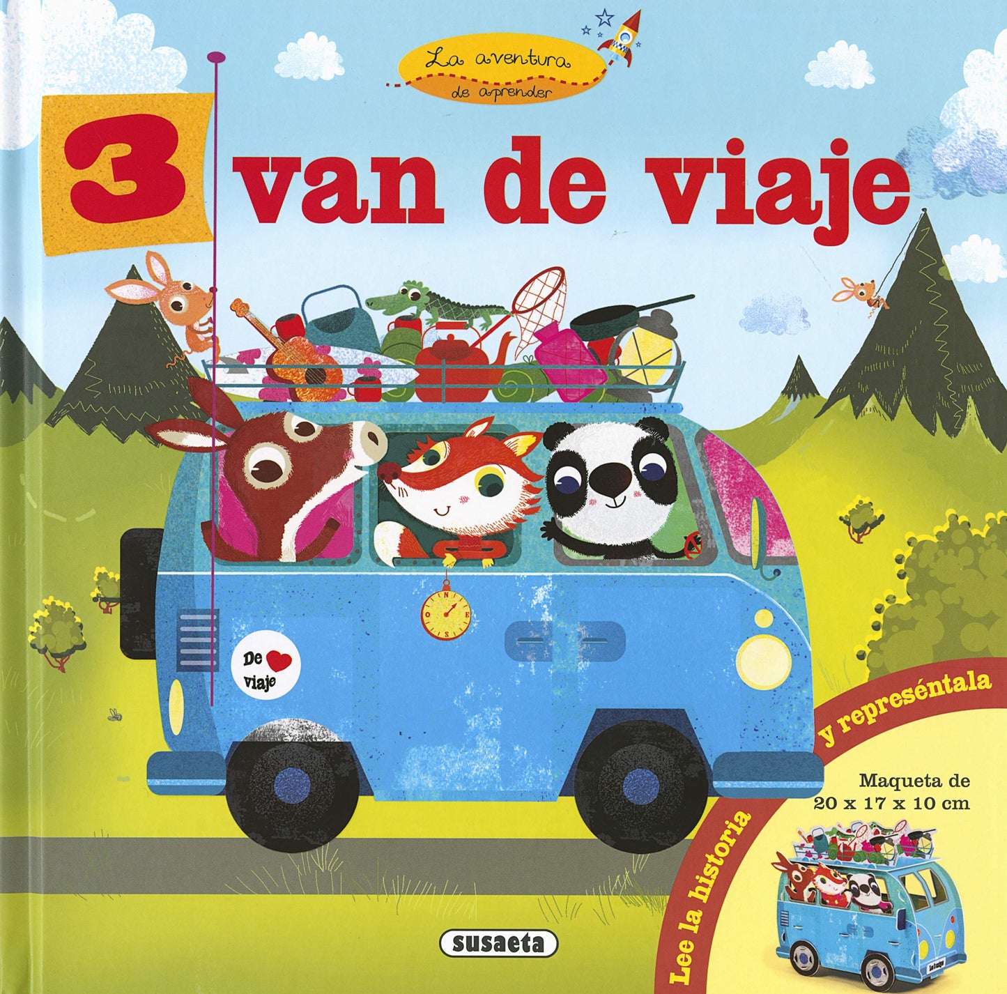 3 van de viaje (panda, zorro y burro)